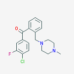 4-CHLORO-3-FLUORO-2-(4-METHYLPIPERAZINOMETHYL) BENZOPHENONE