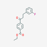 4-CARBOETHOXY-3-(3-FLUOROPHENYL)PROPIOPHENONE molecular structure