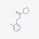 CYCLOPENTYL 2-(2-METHYLPHENYL)ETHYL KETONE molecular structure