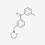 3-METHYL-3-PYRROLIDINOMETHYL BENZOPHENONE molecular structure