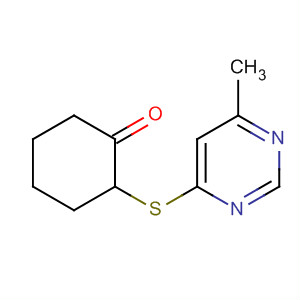 Cyclohexanone, 2-[(6-methyl-4-pyrimidinyl)thio]- molecular structure