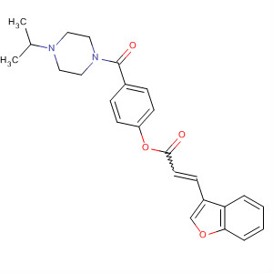 2-Propenoic acid, 3-(3-benzofuranyl)-,4-[[4-(1-methylethyl)-1-piperazinyl]carbonyl]phenyl ester