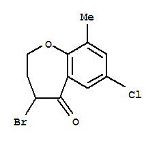 4-Bromo-7-chloro-9-methyl-3,4-dihydro-2H-benzo[b]oxepin-5-one molecular structure