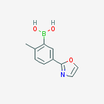 [2-methyl-5-(2-oxazolyl)phenyl]boronic acid molecular structure