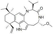 (4S,7S,10S,13R)-13-Ethenyl-1,3,4,5,7,8,10,11,12,13-decahydro-4-(methoxymethyl)-8,10,13-trimethyl-7,10-diisopropyl-6H-benzo[g][1,4]diazonino[7,6,5-cd]indol-6-one molecular structure