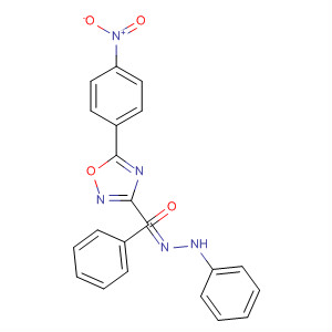 Methanone, [5-(4-nitrophenyl)-1,2,4-oxadiazol-3-yl]phenyl-,phenylhydrazone, (Z)- molecular structure