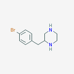Piperazine, 2-[(4-bromophenyl)methyl]- molecular structure
