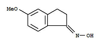 (1E)-5-methoxy-2,3-dihydro-1H-inden-1-one oxime molecular structure