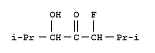 4-Heptanone,  3-fluoro-5-hydroxy-2,6-dimethyl- molecular structure