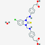 2-[4-[[3-[[4-(carboxymethyl)anilino]methyl]-5-chloro-2-sulfanylidenebenzimidazol-1-yl]methylamino]phenyl]acetic Acid;hydrate