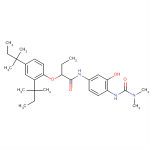 Butanamide,2-[2,4-bis(1,1-dimethylpropyl)phenoxy]-N-[4-[[(dimethylamino)carbonyl]amino]-3-hydroxyphenyl]- molecular structure