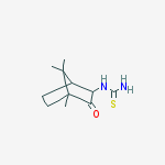 (4,7,7-trimethyl-3-oxo-2-bicyclo[2.2.1]heptanyl)thiourea molecular structure