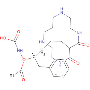 Carbamic acid,[4-(5,7-dioxo-1,4,8,11-tetraazacyclotetradec-6-yl)butyl]-, phenylmethylester molecular structure