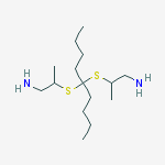 2-[5-(1-aminopropan-2-ylsulfanyl)nonan-5-ylsulfanyl]propan-1-amine molecular structure