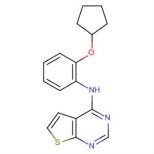 Thieno[2,3-d]pyrimidin-4-amine, N-[2-(cyclopentyloxy)phenyl]- molecular structure