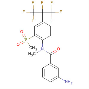 Benzamide,3-amino-N-methyl-N-[2-(methylsulfonyl)-4-[1,2,2,2-tetrafluoro-1-(trifluoromethyl)ethyl]phenyl]- molecular structure