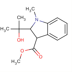 1H-Indole-3-carboxylic acid,2,3-dihydro-2-(1-hydroxy-1-methylethyl)-1-methyl-, methyl ester,(2R,3R)-rel- molecular structure