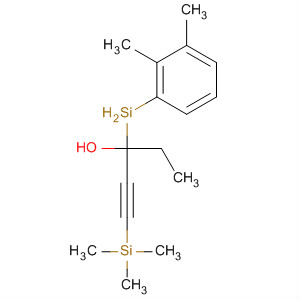 1-Pentyn-3-ol, 3-(dimethylphenylsilyl)-1-(trimethylsilyl)- molecular structure