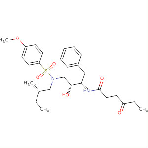 Hexanamide,N-[(1S,2R)-2-hydroxy-3-[[(4-methoxyphenyl)sulfonyl][(2S)-2-methylbutyl]amino]-1-(phenylmethyl)propyl]-4-oxo-