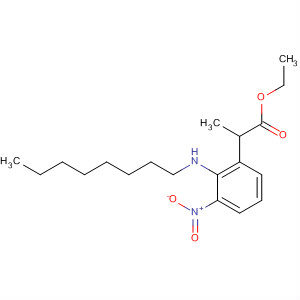 Benzenepropanoic acid, 3-nitro-b-(octylamino)-, ethyl ester molecular structure