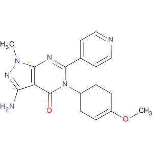 4H-Pyrazolo[3,4-d]pyrimidin-4-one,3-amino-1,5-dihydro-5-(4-methoxyphenyl)-1-methyl-6-(4-pyridinyl)- molecular structure