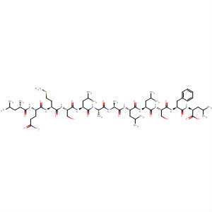 L-Leucine,L-leucyl-L-glutaminyl-L-methionyl-L-seryl-L-leucyl-L-alanyl-L-alanyl-L-leucyl-L-leucyl-L-seryl-L-phenylalanyl- molecular structure