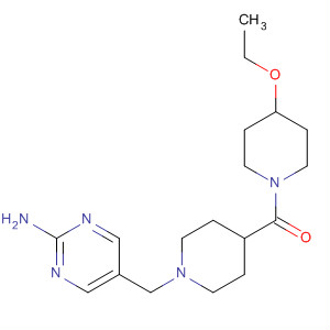 Methanone,[1-[(2-amino-5-pyrimidinyl)methyl]-4-piperidinyl](4-ethoxy-1-piperidinyl)- molecular structure
