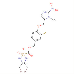 Phosphorodiamidic acid, N,N'-bis(2-bromoethyl)-,[3-fluoro-4-[(1-methyl-2-nitro-1H-imidazol-5-yl)methoxy]phenyl]methylester molecular structure