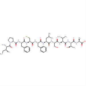 L-Alanine,L-isoleucyl-L-prolyl-L-phenylalanyl-L-cysteinyl-L-phenylalanyl-L-leucyl-L-seryl-L-valyl-L-threonyl- molecular structure