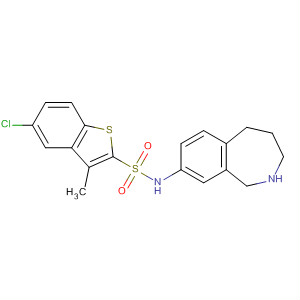Benzo[b]thiophene-2-sulfonamide,5-chloro-3-methyl-N-(2,3,4,5-tetrahydro-1H-2-benzazepin-8-yl)- molecular structure