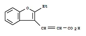 (2E)-3-(2-ETHYL-1-BENZOFURAN-3-YL)ACRYLIC ACID molecular structure