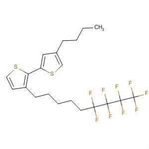 2,2'-Bithiophene, 4'-butyl-3-(6,6,7,7,8,8,9,9,9-nonafluorononyl)- molecular structure