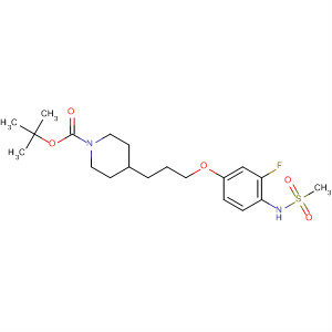 1-Piperidinecarboxylic acid,4-[3-[3-fluoro-4-[(methylsulfonyl)amino]phenoxy]propyl]-,1,1-dimethylethyl ester molecular structure