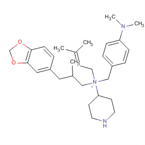 4-Piperidinamine,N-[3-(1,3-benzodioxol-5-yl)-2-methylpropyl]-1-[[4-(dimethylamino)phenyl]methyl]-N-(3-methyl-2-buten-1-yl)- molecular structure
