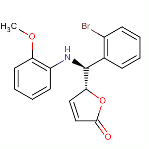2(5H)-Furanone,5-[(S)-(2-bromophenyl)[(2-methoxyphenyl)amino]methyl]-, (5R)- molecular structure