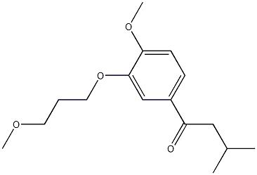 1-(4-methoxy-3-(3-methoxypropoxy)phenyl)-3-methylbutan-1-one molecular structure