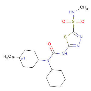 1,3,4-Thiadiazole-2-sulfonamide,5-[[[cyclohexyl(trans-4-methylcyclohexyl)amino]carbonyl]amino]-N-methyl-