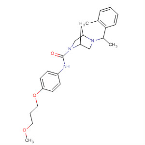 2,5-Diazabicyclo[2.2.1]heptane-2-carboxamide,N-[4-(3-methoxypropoxy)phenyl]-5-[1-(2-methylphenyl)ethyl]- molecular structure