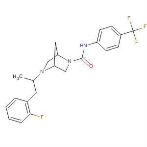 2,5-Diazabicyclo[2.2.1]heptane-2-carboxamide,5-[2-(2-fluorophenyl)-1-methylethyl]-N-[4-(trifluoromethyl)phenyl]- molecular structure