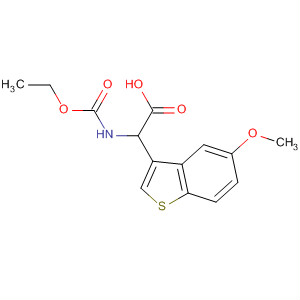 Benzo[b]thiophene-3-acetic acid,a-[(ethoxycarbonyl)amino]-5-methoxy- molecular structure