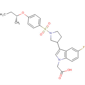 1H-Indole-1-acetic acid,5-fluoro-3-[1-[[4-[(1R)-1-methylpropoxy]phenyl]sulfonyl]-3-pyrrolidinyl]-