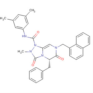 1,2,4-Triazolo[4,3-a]pyrazine-1(5H)-carboxamide,N-(3,5-dimethylphenyl)hexahydro-2-methyl-7-(1-naphthalenylmethyl)-3,6-dioxo-5-(phenylmethyl)-, (5S)-