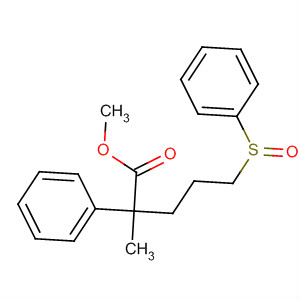 Benzeneacetic acid, a-methyl-a-[3-(phenylsulfinyl)propyl]-, methyl ester molecular structure