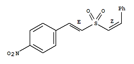 (E)-2-(4-nitrophenyl)ethenyl (Z)-2-phenylethenyl sulfone molecular structure