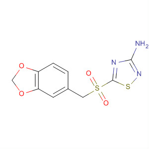 1,2,4-Thiadiazol-3-amine, 5-[(1,3-benzodioxol-5-ylmethyl)sulfonyl]- molecular structure