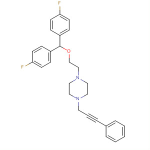 Piperazine,1-[2-[bis(4-fluorophenyl)methoxy]ethyl]-4-(3-phenyl-2-propyn-1-yl)- molecular structure