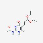 N-[5-(3,3-diethoxypropyl)-6-methyl-4-oxo-1,4-dihydropyrimidin-2-yl]acetamide