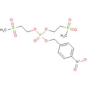 Phosphoric acid, bis[2-(methylsulfonyl)ethyl] (4-nitrophenyl)methyl ester molecular structure