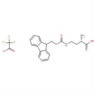 Butanoic acid, 2-amino-4-[[(9H-fluoren-9-ylmethoxy)carbonyl]amino]-,(2S)-, 2,2,2-trifluoroacetate (1:1) molecular structure