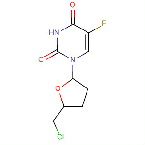 2,4(1H,3H)-Pyrimidinedione,1-[5-(chloromethyl)tetrahydro-2-furanyl]-5-fluoro- molecular structure